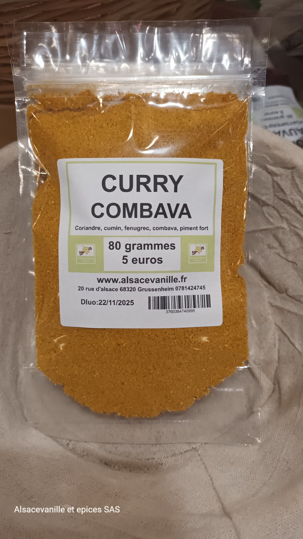 Curry au combava 80 grammes