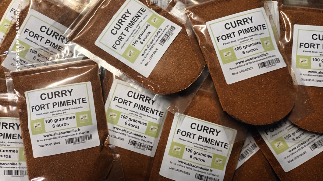 Curry fort pimente 100 grammes