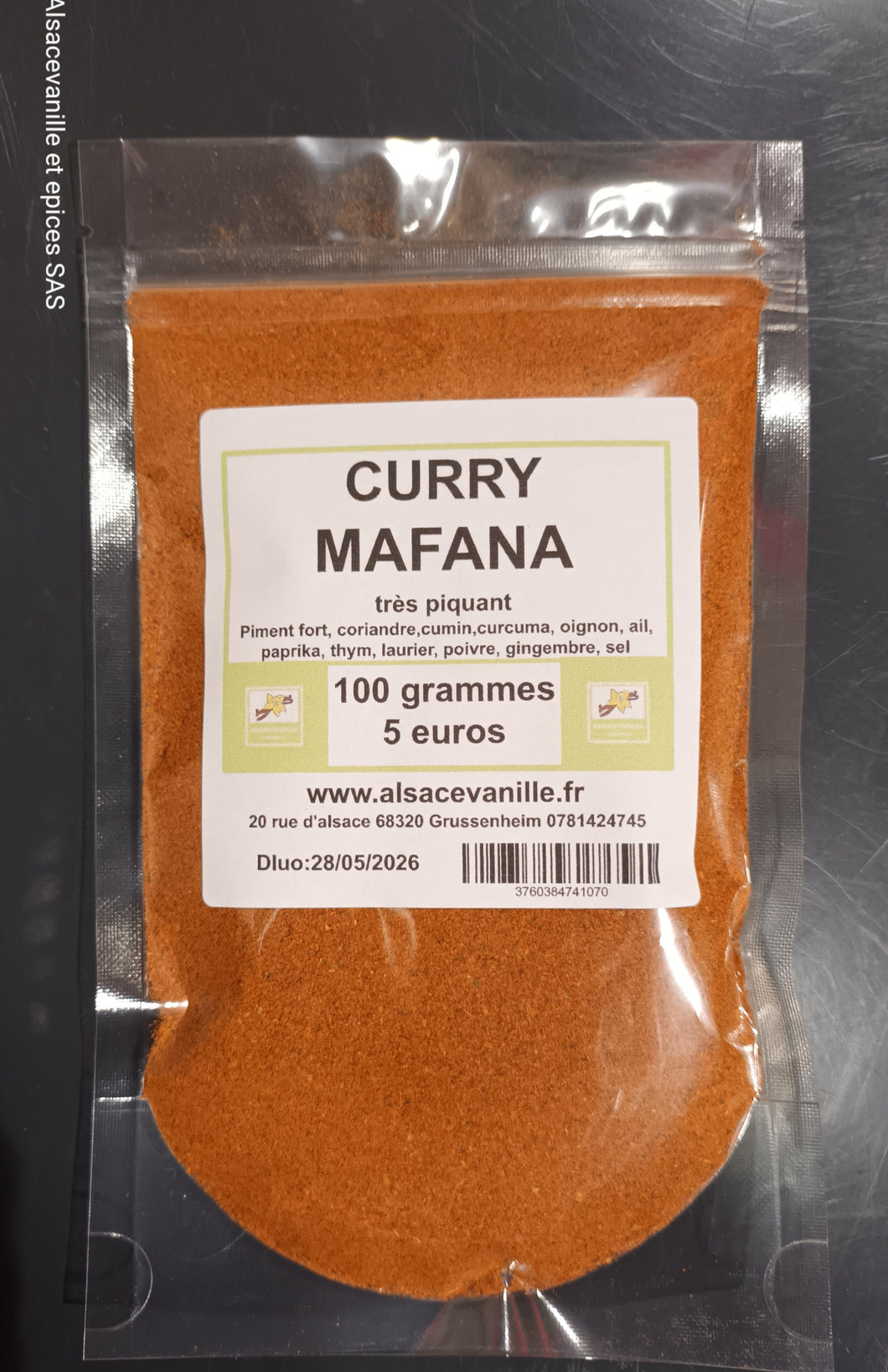 Curry Mafana tres piquant 100 grammes