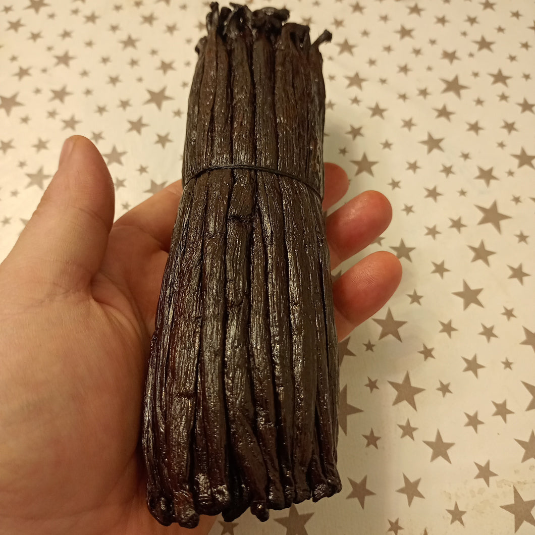 Vanille Bourbon de Madagascar, qualité exceptionnelle, 5 gousses, 20 cm